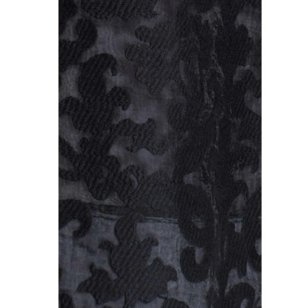 Tory Burch Etta Mini Puff Skirt 14 Black Lace Damask Embroidered A-Line Floral